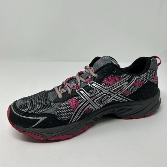 ASICS Gel Venture 4 Women's Size 11 Black Pink Athletic Running Sneaker Shoes - Picture 8 of 15